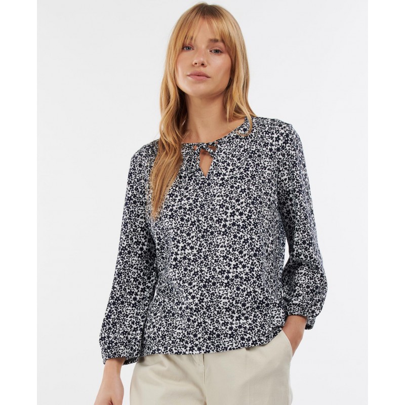 BARBOUR SEAHOLLY TOP WHITE INDIGO
