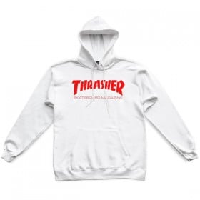 THRASHER HOODIE MAG WHT RED