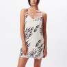 OBEY FLAMIN FLOWERS DRESS OFF WHITE