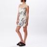 OBEY FLAMIN FLOWERS DRESS OFF WHITE