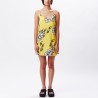 OBEY FLAMIN FLOWERS DRESS CYBER YELLOW