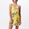 OBEY FLAMIN FLOWERS DRESS CYBER YELLOW