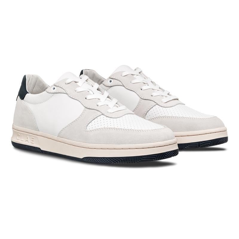 CLAE MALONE WHITE LEATHER NAVY