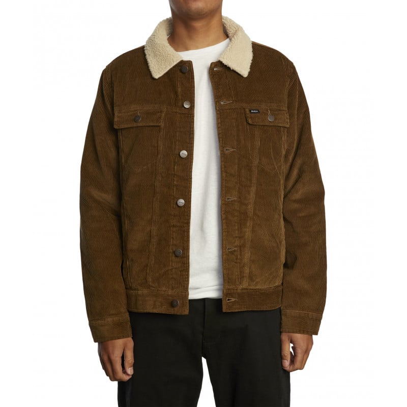 RVCA JACKET WAYLON TRUCKER BOMBAY BROWN