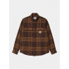 CARHARTT WALLACE SHIRT CHECK ALE BROWN