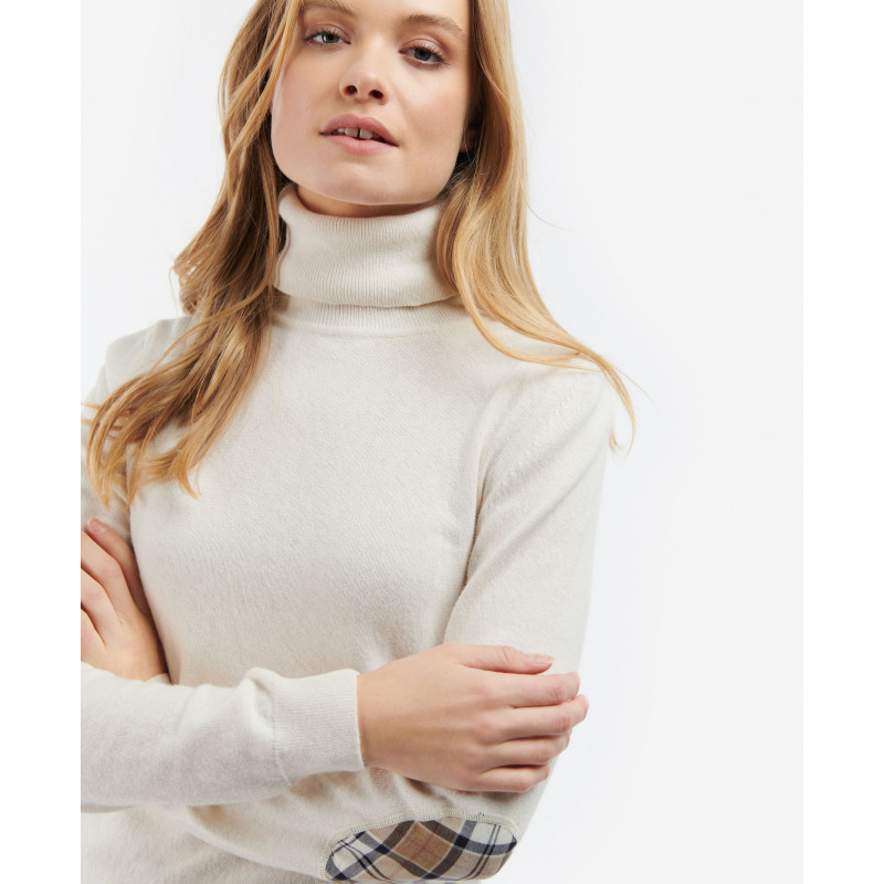BARBOUR PENDLE ROLL COLLAR CREAM ROSEWOOD