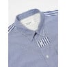 UNIVERSAL WORKS PATCHED SHIRT CLASSIC STRIPES NAVY