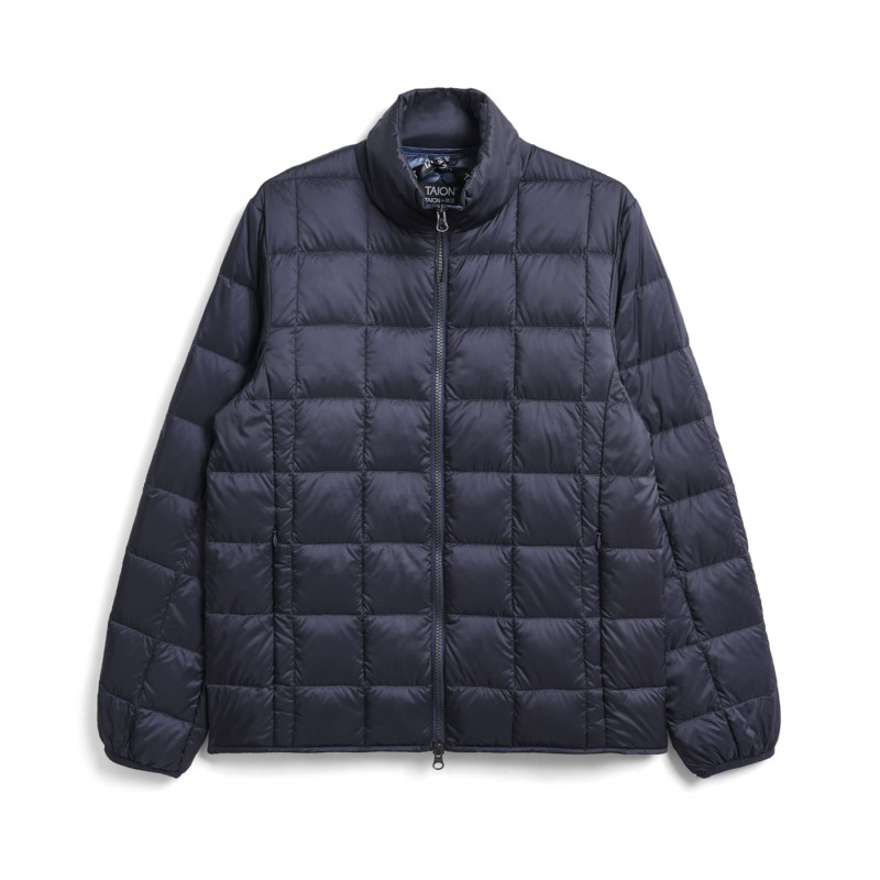 TAION 102WZ HI-NECK W-ZIP DOWN JACKET NAVY