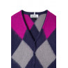 MANASTASH ABERDEEN KURTIGAN ARGYLE NAVY