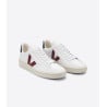 VEJA V-12 LEATHER EXTRA WHITE MARSALA NAUTICO