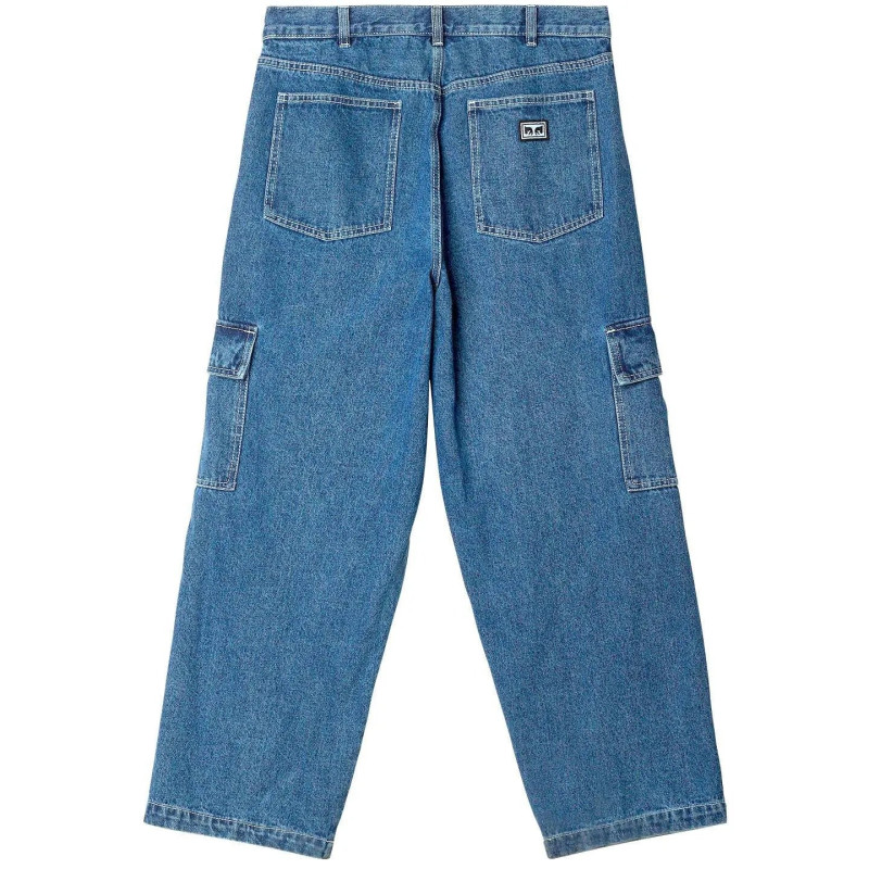 obey -pant - cargo denim - light indigo - pacificwear