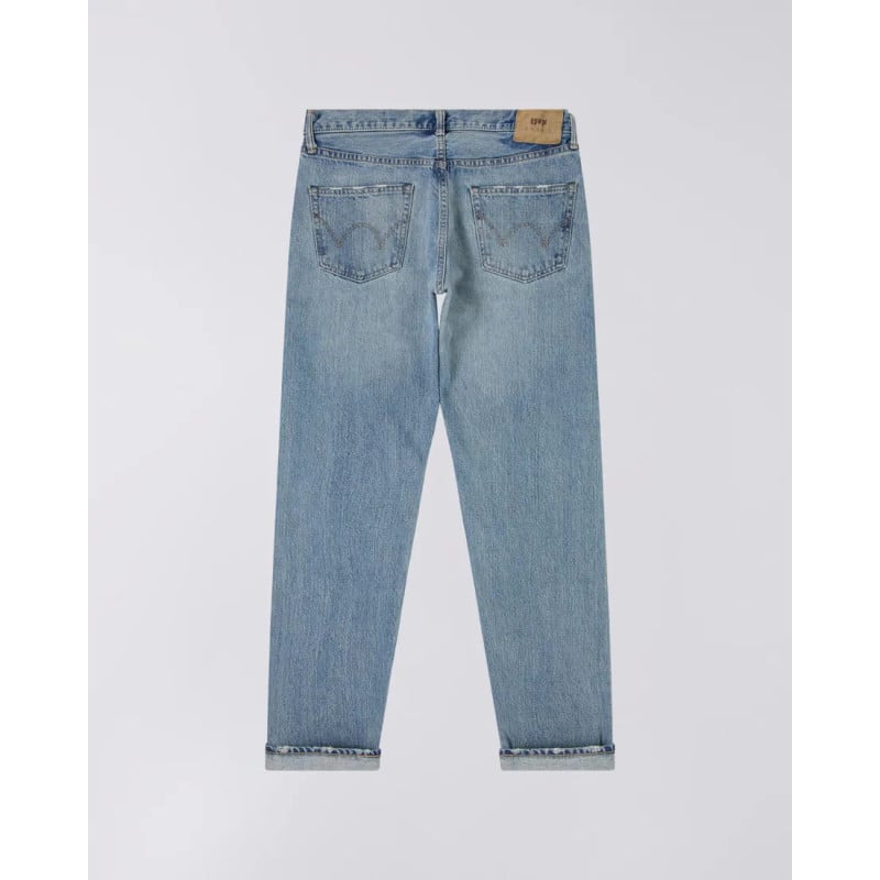 EDWIN REGULAR TAPERED KURABO RECYCLE DENIM RED SELVAGE BLUE LIGHT USED