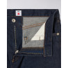 EDWIN SLIM TAPERED KAIHARA BLUE STRETCH DENIM GREEN X WHITE SELVAGE BLUE RINSED