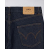 EDWIN SLIM TAPERED KAIHARA BLUE STRETCH DENIM GREEN X WHITE SELVAGE BLUE RINSED
