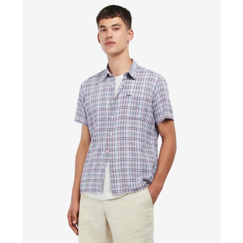 Barbour Deanhill Shirt Seersucker Ink – Chemise légère homme été