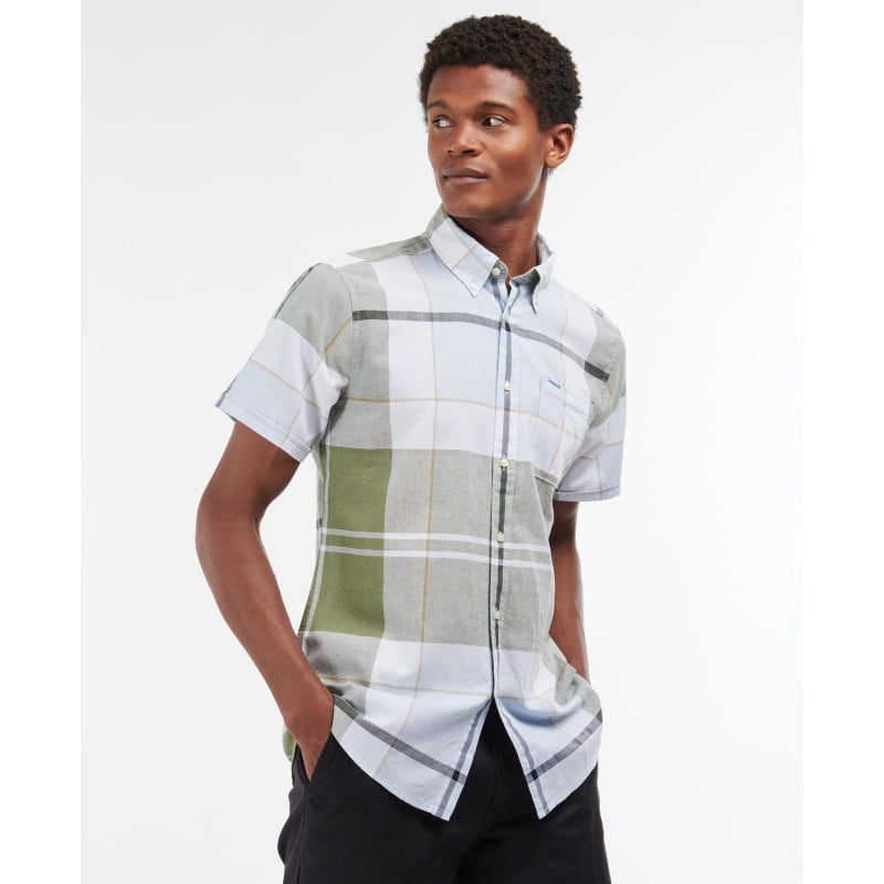 Barbour Douglas Tailored Shirt Olive | Chemise Homme Coton Lin