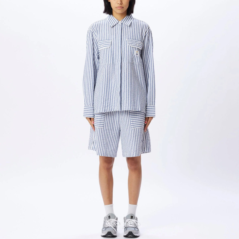 OBEY ELENA SHIRT LIGHT BLUE MULTI