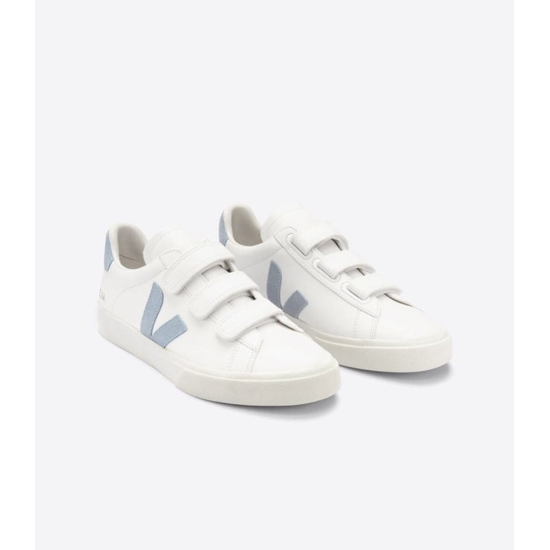 VEJA RECIFE LOGO CHROMEFREE LEATHER EXTRA WHITE STEEL