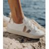 VEJA RECIFE LOGO CHROMEFREE LEATHER EXTRA WHITE PLATINE