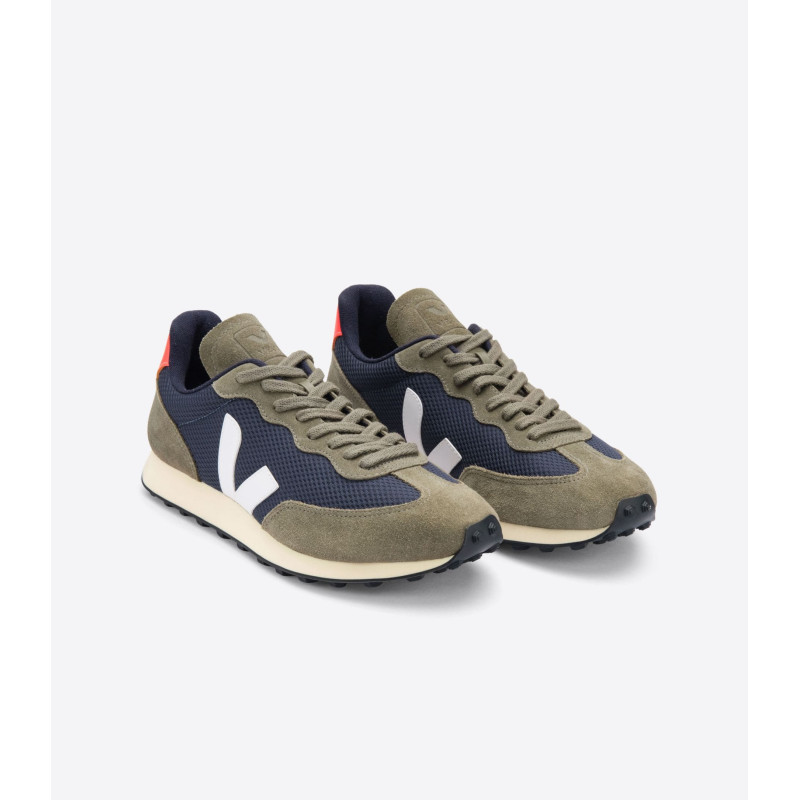 VEJA RIO BRANCO ALVEOMESH NAUTICO WHITE ORANGE FLUO