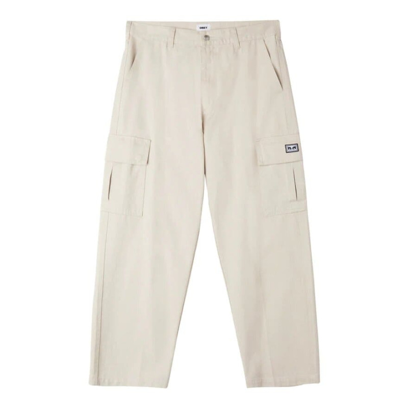 OBEY BIGWIG TWILL CARGO PANT SILVER GREY