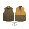 TAION R002CMT REVERSIBLE DOWN VEST OLIVE CREAM BEIGE