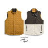 TAION R002CMT REVERSIBLE DOWN VEST CAMEL DARK CHOCO IVORY
