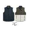 TAION R002CMT REVERSIBLE DOWN VEST DARK NAVY OLIVE IVORY