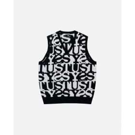 STUSSY STACKED SWEATER VEST...