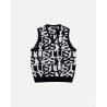 STUSSY STACKED SWEATER VEST IVORY
