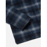 UNIVERSAL WORKS EASY OVER JACKET NAVY CHECK MIX FLANNEL RECYCLED WOOL