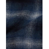 UNIVERSAL WORKS EASY OVER JACKET NAVY CHECK MIX FLANNEL RECYCLED WOOL