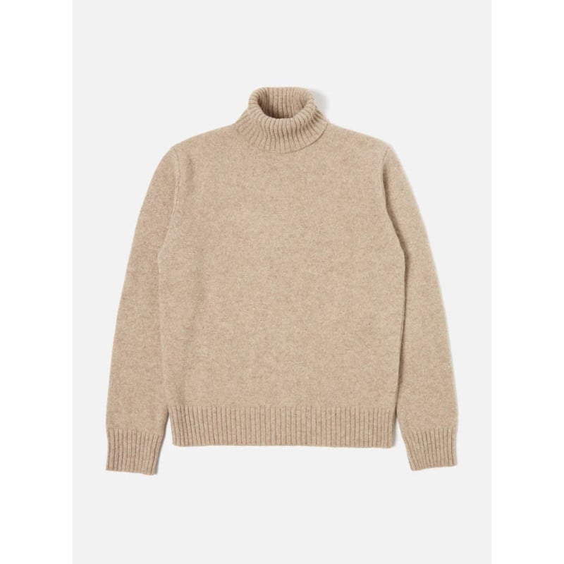 UNIVERSAL WORKS ROLL NECK ECO WOOL OATMEAL