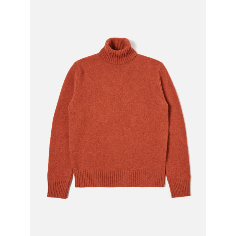 UNIVERSAL WORKS ROLL NECK ECO WOOL RUST