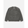 UNIVERSAL WORKS CARDIGAN WOOL FLEECE GREY MARL