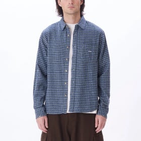 OBEY LENNY WOVEN SHIRT GREEN