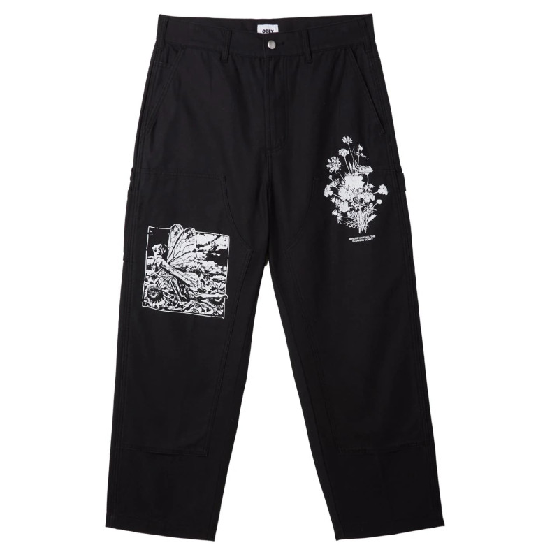 OBEY BIG TIMER TWILL PRINTED CARPENTER DIGITAL BLACK