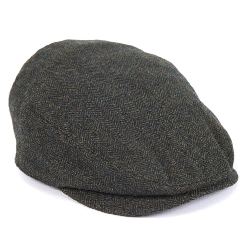 BARBOUR BARLOW FLAT CAP OLIVE