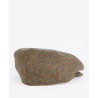 BARBOUR CAIRN FLAT CAP OLIVE PURPLE RED