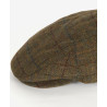 BARBOUR CAIRN FLAT CAP OLIVE BLUE RED
