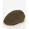 BARBOUR CAIRN FLAT CAP OLIVE BLUE RED