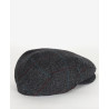 BARBOUR CAIRN FLAT CAP CHARCOAL RED BLUE