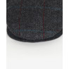 BARBOUR CAIRN FLAT CAP CHARCOAL RED BLUE