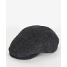 BARBOUR CAIRN FLAT CAP CHARCOAL RED BLUE