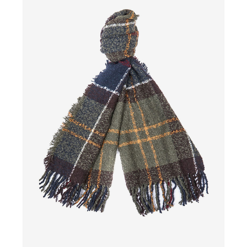 BARBOUR TARTAN BOUCLE SCARF