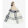 BARBOUR LAWERS TARTAN SCARF HESSIAN NAVY