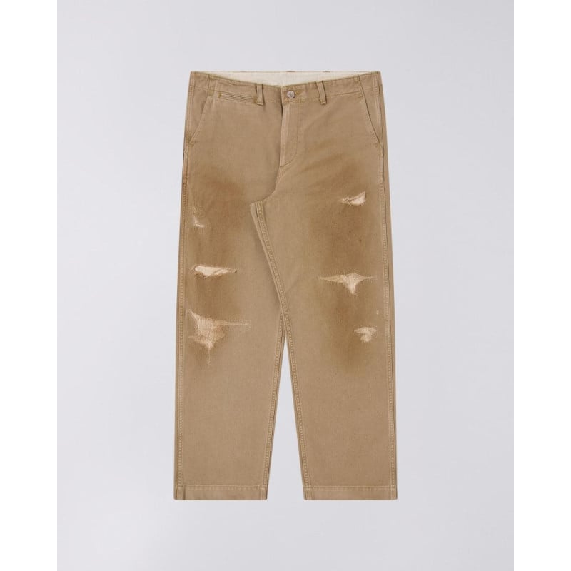 EDWIN WIDE TROUSERS 10.5oz KURABO STONE BEIGE REMAKE KHAKI