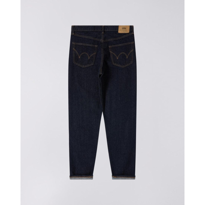 EDWIN LOOSE TAPERED BLUE RINSED 14oz KURABO RECYCLED RED SELVAGE