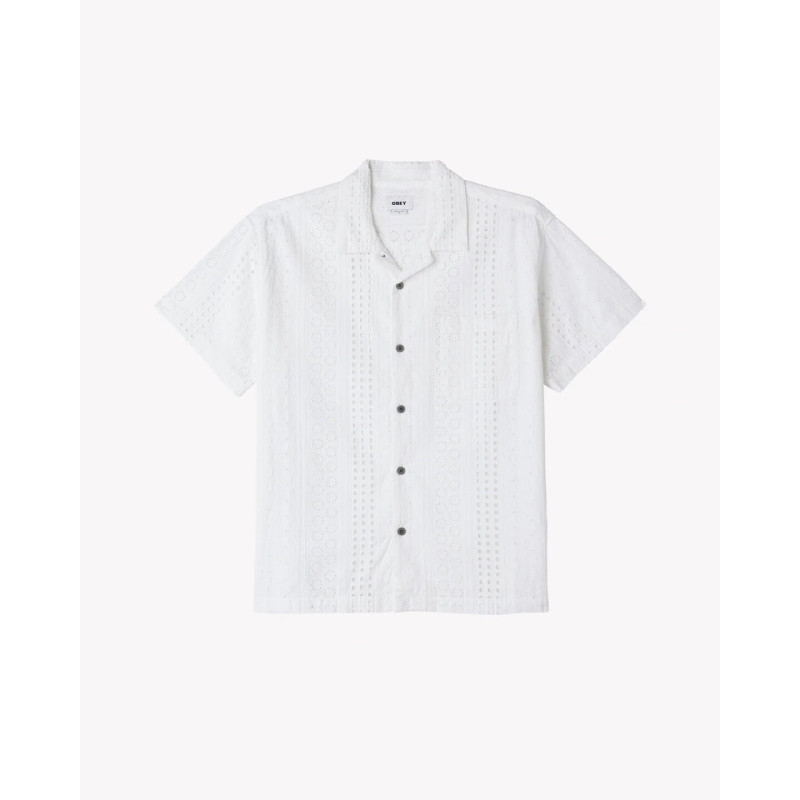 OBEY SHIRT SS SUNDAY WOVEN WHITE