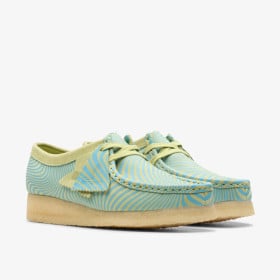 CLARKS WALLABEE BLUE LIME...